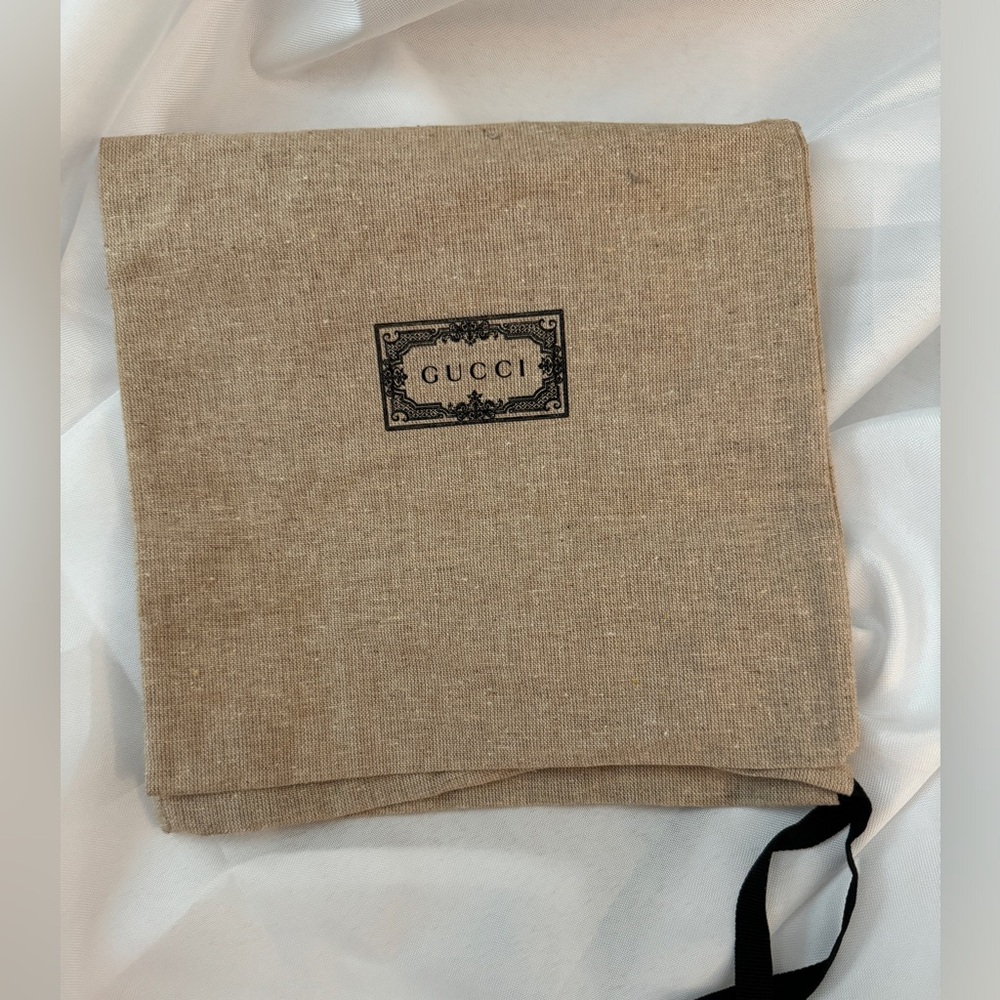 Gucci Beige Dust Bag with Black Logo